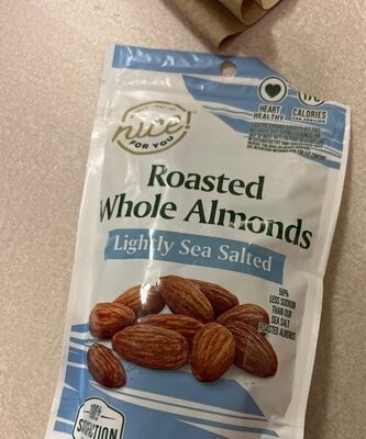 Lightly Sea Salted Roasted Whole Almonds, Lightly Sea Salted Roasted