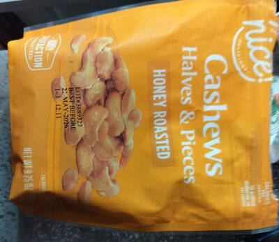 Honey Roasted Cashew Halves & Pieces, Honey Roasted