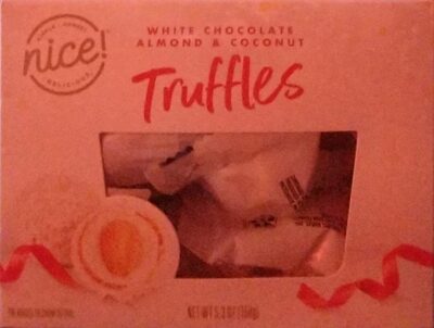 White Chocolate Almond & Coconut Truffles, White Chocolate Almond & Coconut