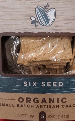 Six Seed Organic Small Batch Artisan Crackers, Six Seed