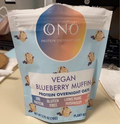 Vegan Blueberry Muffin Protein Overnight Oats, Vegan Blueberry Muffin