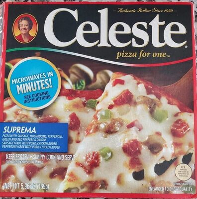 Celeste Suprema Pizza for One, Individual Microwavable Frozen Pizza, 5.96 oz.