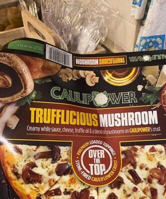Trufflicious Mushroom Creamy White Sauce, Cheese, Truffle Oil & A Blend Of Mushrooms On Caulipower's Crust Pizza, Trufflicious Mushroom