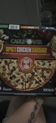 Spicy Chicken Sausage Hot Honey Marinara, Spicy Chicken Sausage & Fire-Roasted Peppers On Caulipower's Crust Pizza, Spicy Chicken Sausage