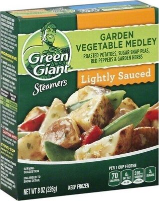 Lightly Sauced Garden Vegetable Medley Roasted Potatoes, Sugar Snap Peas, Red Peppers & Garden Herbs, Lightly Sauced