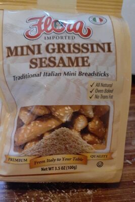 Grissini Sesame Traditional Italian Mini Breadsticks, Grissini Sesame