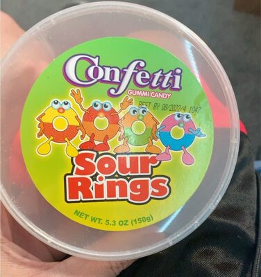 Sour Rings Gummi Candy, Sour Rings