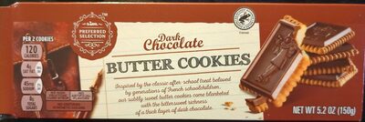 Dark Chocolate Coated Butter Cookies, Dark Chocolate