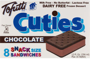 Chocolate Snack Size Sandwiches Dairy Free Frozen Dessert, Chocolate