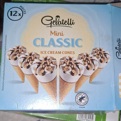 Vanilla Sundae Frozen Dairy Dessert Mini Cones, Vanilla Sundae