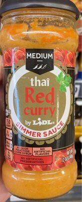 Medium Thai Red Curry Cooking Sauce With Creamed Coconut & Red Peppers, Medium Thai Red Curry With Creamed Coconut & Red Peppers