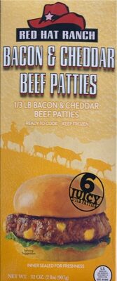 Bacon & Cheddar Beef Patties, Bacon & Cheddar