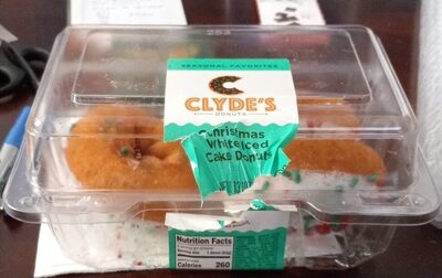 Christmas White Iced Cake Donuts, Christmas White Iced