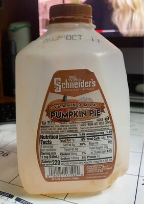 Pumpkin Pie Vitamin D Milk, Pumpkin Pie