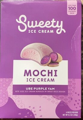 Ube Purple Yam Mochi Bite Size Ice Cream Bundled In Sweet Rice Dough, Ube Purple Yam