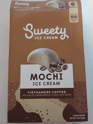 Vietnamese Coffee Mochi Bite Size Ice Cream Bundled In Sweet Rice Dough, Vietnamese Coffee