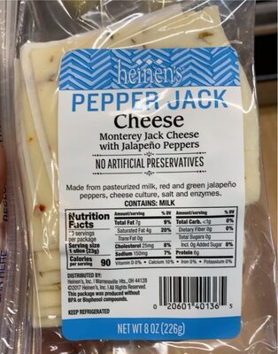 Pepper Jack Monterey Jack Cheese With Jalapeno Peppers, Pepper Jack