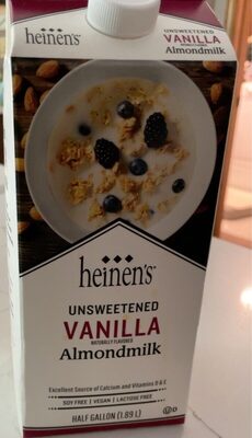 Unsweetened Vanilla Flavored Almondmilk, Unsweetened Vanilla
