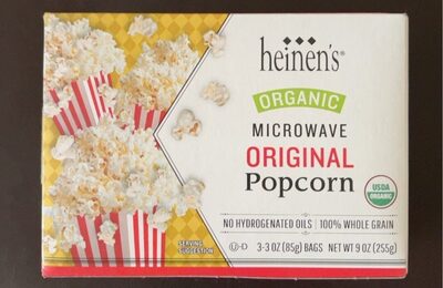 Original Organic Microwave Popcorn, Original