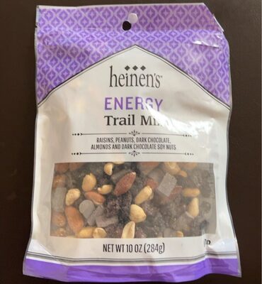 Energy Raisins, Peanuts, Dark Chocolate, Almonds And Dark Chocolate Soy Nuts Trail Mix, Energy