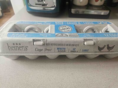 Cage Free Grade A Large White Eggs