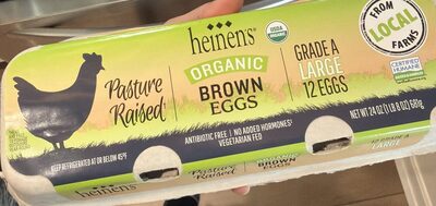 Organic Grade A Large Brown Eggs