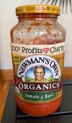 Newman's Own, Organics Pasta Sauce, Tomato & Basil, Tomato & Basil