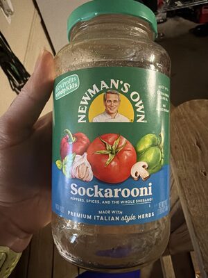 Sockarooni No Sugar Added Peppers, Spices &The Whole Shebang! Pasta Sauce, Sockarooni