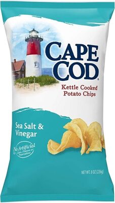 Cape Cod Potato Chips, Sea Salt and Vinegar Kettle Cooked Chips, 8 Oz