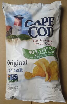 Original Less Fat Kettle Cooked Potato Chips With Sea Salt, Original With Sea Salt