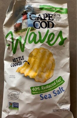 Cape Cod Less Fat Sea Salt Chips, 7.5 Oz Bag