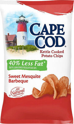 Cape Cod Less Fat Sweet Mesquite Barbeque Chips, 7.5 Oz Bag