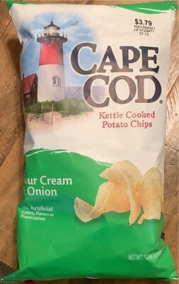 Cape Cod Sour Cream & Onion Chips, 7.5 Oz Bag