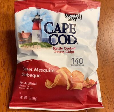 Cape Cod Potato Chips, Sweet Mesquite Barbeque Kettle Chips, 1 Oz