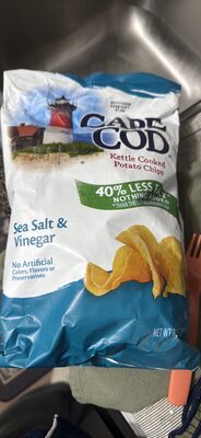Cape Cod Less Fat Salt & Vinegar Chips, 7.5 Oz Bag