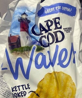 Cape Cod Waves Potato Chips, Wavy Cut Sea Salt Kettle Chips, 16 Oz