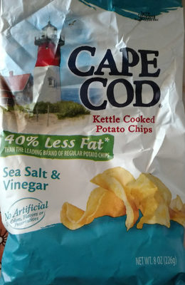 Sea Salt & Vinegar Kettle Cooked Potato Chips, Sea Salt & Vinegar