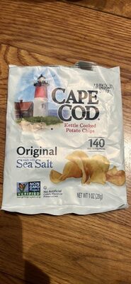 Cape Cod Potato Chips, Original Kettle Cooked Chips, 1 Oz