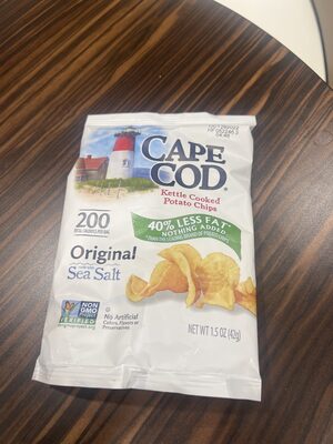 Cape Cod Potato Chips, Less Fat Original Kettle Chips, 1.5 Oz
