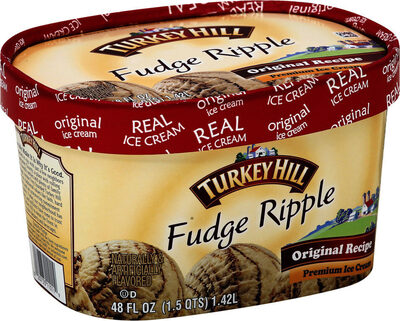Fudge Ripple Premium Ice Cream, Vanilla; Chocolate Fudge