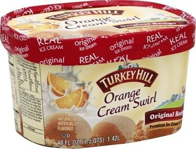 Orange Cream Swirl  Premium Ice Cream & Sherbet, Orange Cream Swirl