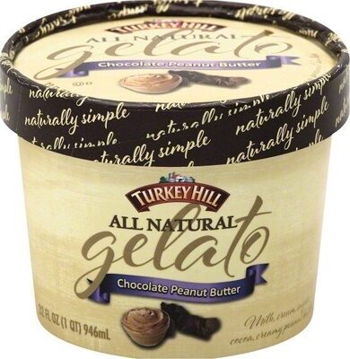 Turkey Hill, All Natural Gelato, Chocolate Peanut Butter, Chocolate Peanut Butter
