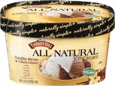 All Natural Vanilla Bean & Chocolate Ice Cream, Vanilla Bean; Chocolate