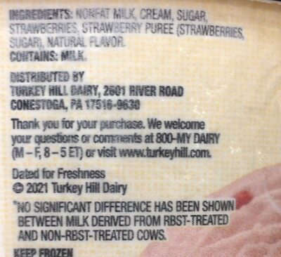 All Natural Strawberries & Cream Ice Cream, Strawberries; Cream
