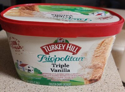 Triopolitan Triple Vanilla A Trio Of Vanilla Bean, Brown Sugar Bourbon Vanilla & Homemade Vanilla Flavored Premium Ice Creams, Triopolitan