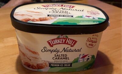 Salted Caramel Vanilla Premium Ice Cream Swirled With Salted Caramel, Salted Caramel