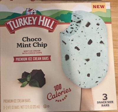 Mint Ice Cream With Choco Chips Premium Ice Cream Bars