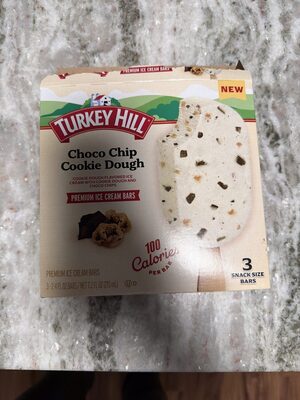Choco Chip Cookie Dough Premium Ice Cream Bars, Choco Chip; Cookie Dough