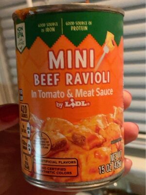 Mini Beef Ravioli In Tomato & Meat Sauce, Beef