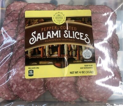 Pepper Coated Salami Slices, Pepper